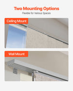 VEVOR Panel Track Blinds, Extendable Track from 116 cm to 218 cm W, Trimmable Panel Curtains Up to 243cm H, Vertical Blackout Panel Blinds for Sliding Doors, Patio Doors, Room Divider, Windows, Brown