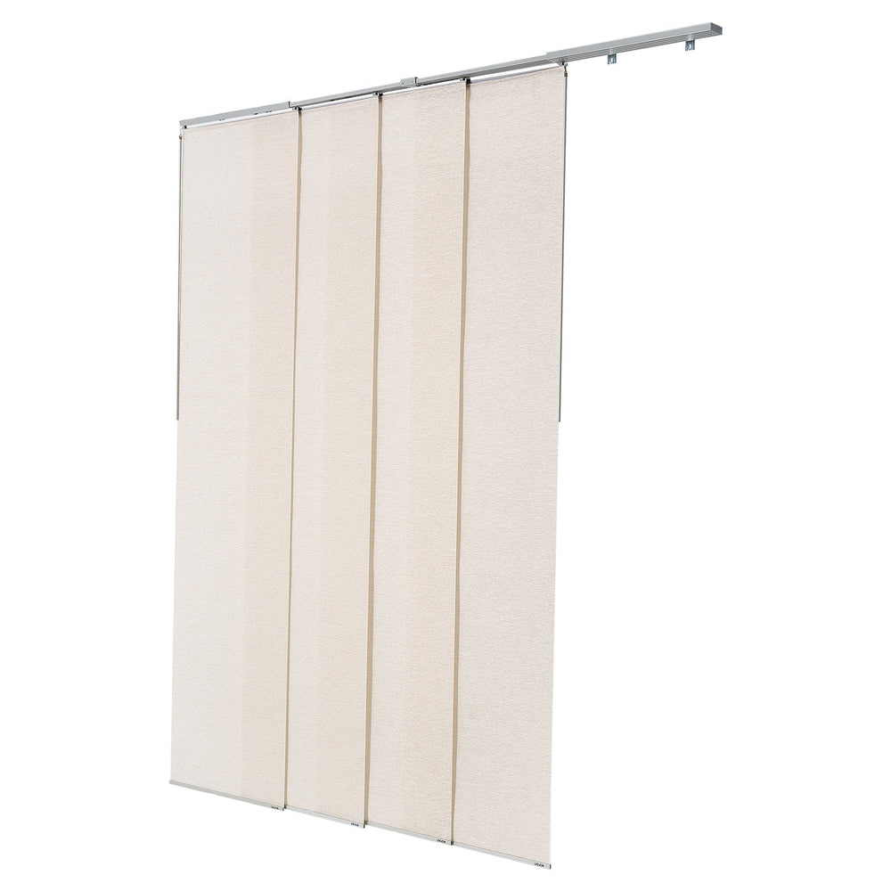 VEVOR Panel Track Blinds, Extendable Track from 116 cm to 218 cm W, Trimmable Panel Curtains Up to 243cm H, Adjustable Vertical Panel Blinds for Sliding Doors, Patio Doors, Room Divider, Light Brown