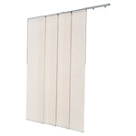 VEVOR Panel Track Blinds, Extendable Track from 116 cm to 218 cm W, Trimmable Panel Curtains Up to 243cm H, Adjustable Vertical Panel Blinds for Sliding Doors, Patio Doors, Room Divider, Light Brown