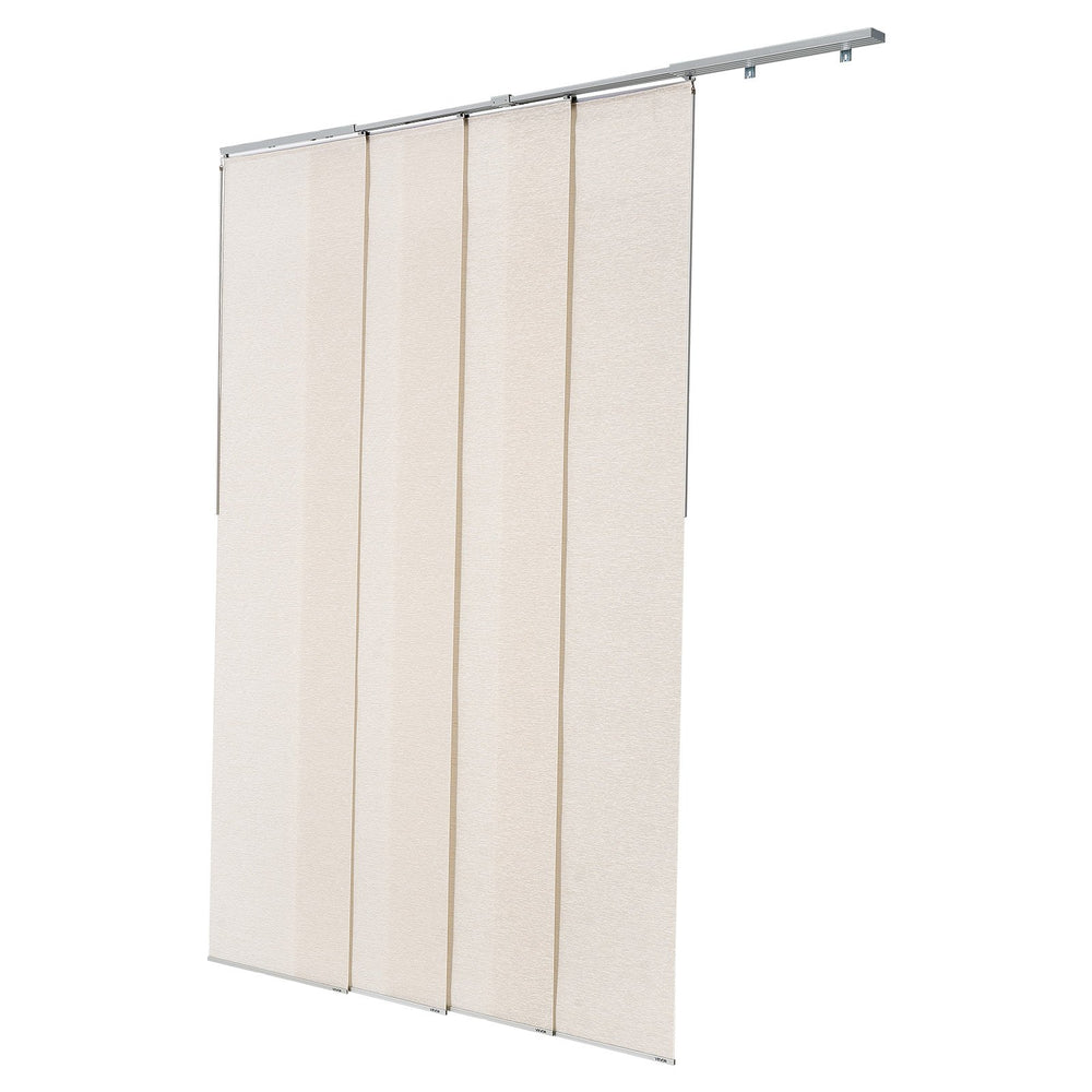 VEVOR Panel Track Blinds, Extendable Track from 116 cm to 218 cm W, Trimmable Panel Curtains Up to 243cm H, Adjustable Vertical Panel Blinds for Sliding Doors, Patio Doors, Room Divider, Light Brown