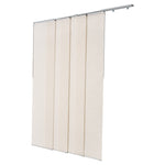 VEVOR Panel Track Blinds, Extendable Track from 116 cm to 218 cm W, Trimmable Panel Curtains Up to 243cm H, Adjustable Vertical Panel Blinds for Sliding Doors, Patio Doors, Room Divider, Light Brown