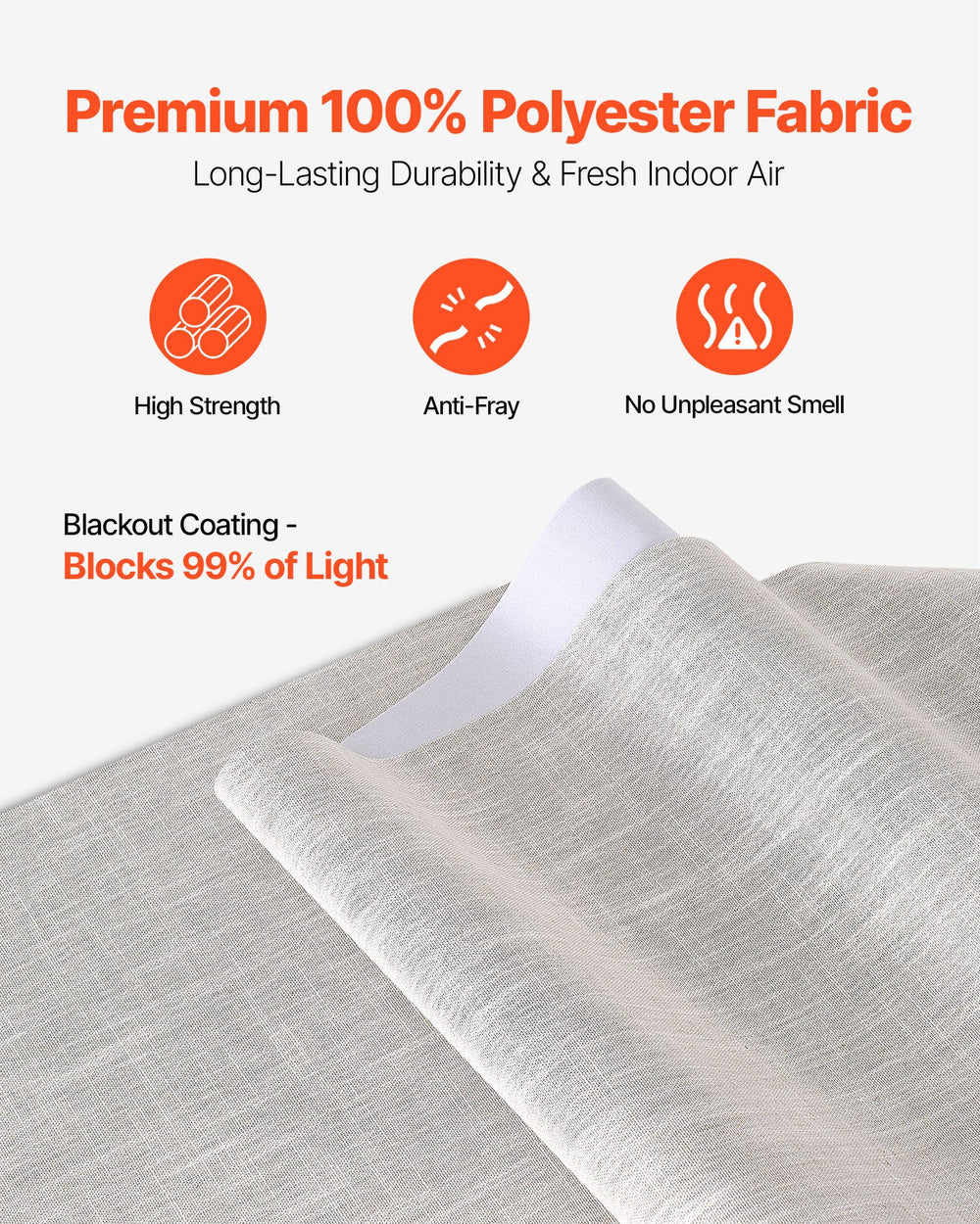 VEVOR Panel Track Blinds, Extendable Track from 116 cm to 218 cm W, Trimmable Panel Curtains Up to 243cm H, Vertical Blackout Panel Blinds for Sliding Doors, Patio Doors, Room Divider, Light Gray