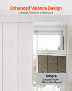 VEVOR Panel Track Blinds, Extendable Track from 116 cm to 218 cm W, Trimmable Panel Curtains Up to 243cm H, Vertical Blackout Panel Blinds for Sliding Doors, Patio Doors, Room Divider, Light Gray