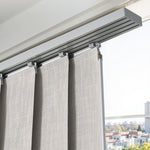 VEVOR Panel Track Blinds, Extendable Track from 116 cm to 218 cm W, Trimmable Panel Curtains Up to 243cm H, Vertical Blackout Panel Blinds for Sliding Doors, Patio Doors, Room Divider, Light Gray