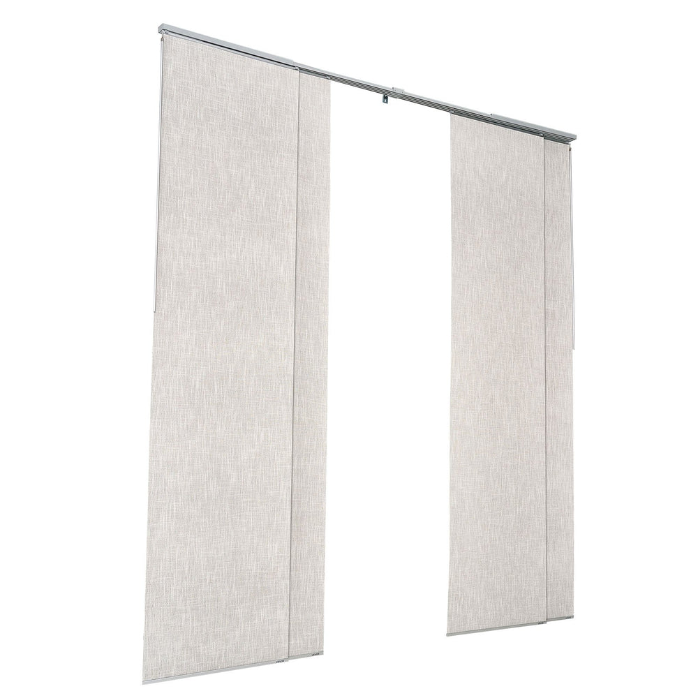 VEVOR Panel Track Blinds, Extendable Track from 116 cm to 218 cm W, Trimmable Panel Curtains Up to 243cm H, Vertical Blackout Panel Blinds for Sliding Doors, Patio Doors, Room Divider, Light Gray