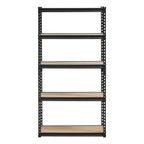 VEVOR Storage Shelves, 2000 lbs, 5 Tier Garage Storage Shelving, 16" D x 32" W x 62.8" H Adjustable Metal Shelves for Garage Shelves Utility Rack Shelf, Ideal for Kitchen, Warehouse, Basement, Black