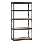 VEVOR Storage Shelves, 2000 lbs, 5 Tier Garage Storage Shelving, 16" D x 32" W x 62.8" H Adjustable Metal Shelves for Garage Shelves Utility Rack Shelf, Ideal for Kitchen, Warehouse, Basement, Black