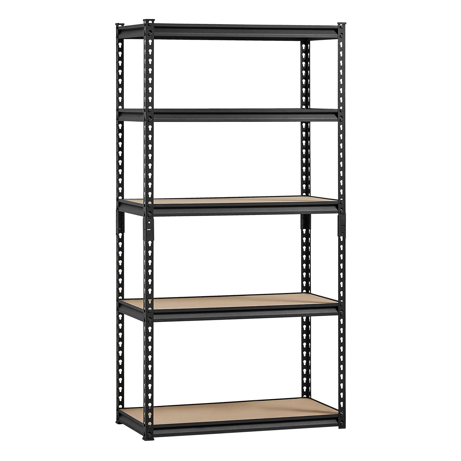 VEVOR Storage Shelves, 2000 lbs, 5 Tier Garage Storage Shelving, 16" D x 32" W x 62.8" H Adjustable Metal Shelves for Garage Shelves Utility Rack Shelf, Ideal for Kitchen, Warehouse, Basement, Black