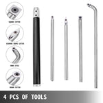 VEVOR Wood Turning Tools for Lathe 4 PCS Set, Carbide Lathe Tools with Diamond Shape, Round, Square Cutters Replaceable Turning Lathe Chisels with a Grip Handle Lathe Tools for Craft DIY Hobbyists