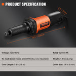 VEVOR Die Grinder 6.4 mm Heavy Duty Straight Die Grinder 30000RPM 6 Variable Speed