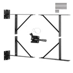 VEVOR Gate Corner Brace Bracket, Anti Sag Gate Frame Hardware Kit, Gate Frame Brace Bracket with Latch Lock, Latch Lock Rope, for Shed Doors, Corral Gates, Driveway Gates, Stable Gates, Iron, Black