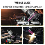 VEVOR Chainsaw Sharpener Professional 230V Electric Chainsaw Blade Sharpener 230W Electric Bench Top Chainsaw Blade Chain Sharpener 145mm Grinder with Induction Motor