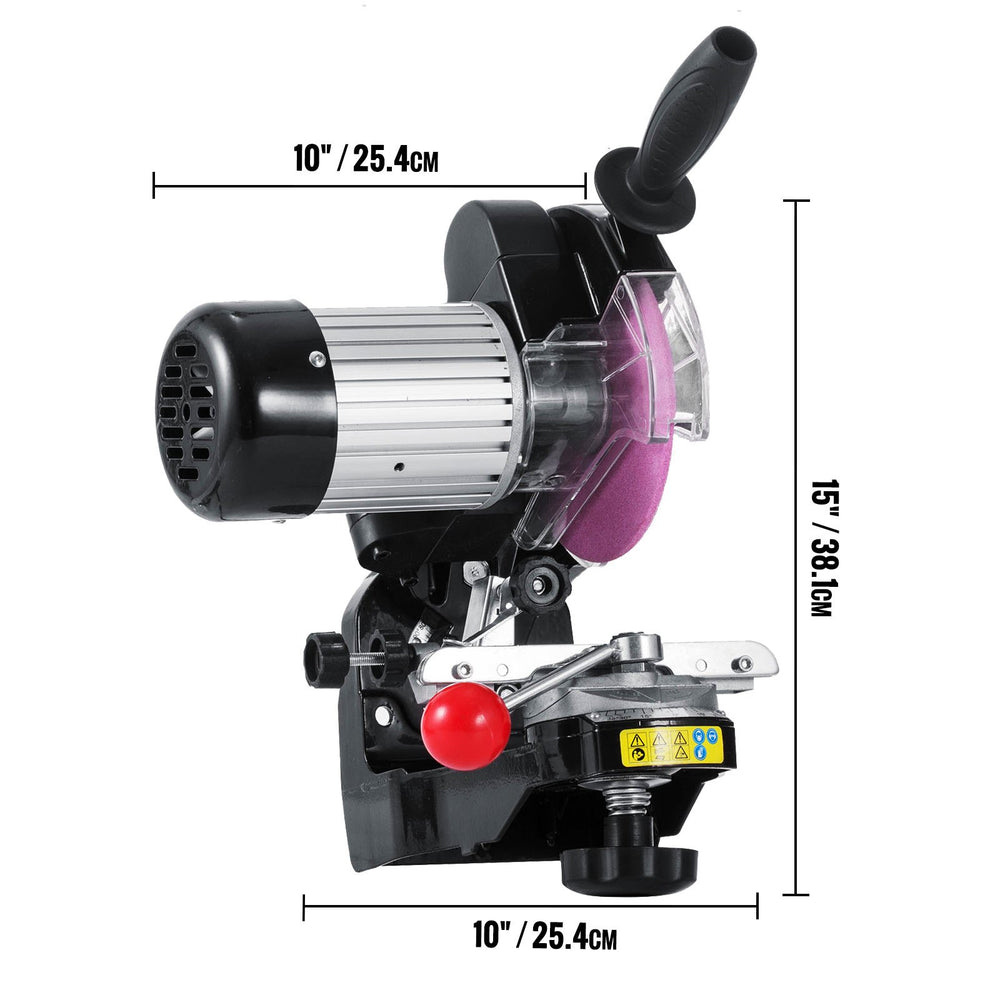 VEVOR Chainsaw Sharpener Professional 230V Electric Chainsaw Blade Sharpener 230W Electric Bench Top Chainsaw Blade Chain Sharpener 145mm Grinder with Induction Motor