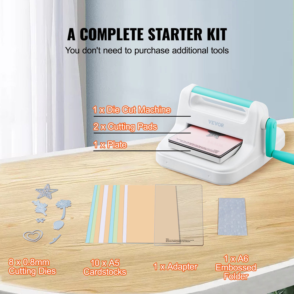 VEVOR Manual Die Cutting Embossing Machine 15.2 cm Opening For Art Craft Scrapbooking