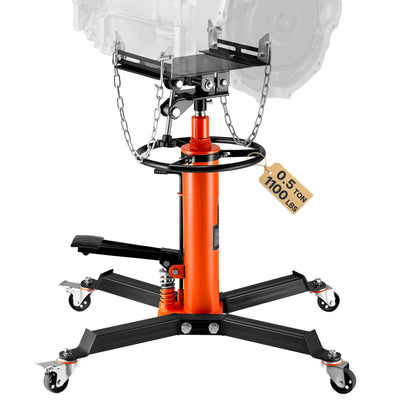 VEVOR Transmission Jack 1100 lbs 2-Stage Hydraulic High Lift Vertical Telescopic