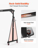 VEVOR Adjustable Gantry Crane, 997.9 kg Capacity, Portable Shop Lift Hoist with 2430-3630 mm Height Adjustable, Locking Wheels, Steel Construction, for Factory, Warehouse, Auto Repair, Frame Only