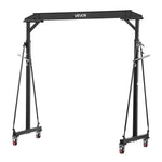 VEVOR Adjustable Gantry Crane, 997.9 kg Capacity, Portable Shop Lift Hoist with 2430-3630 mm Height Adjustable, Locking Wheels, Steel Construction, for Factory, Warehouse, Auto Repair, Frame Only