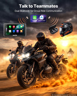 VEVOR 5 Inch Wireless Motorcycle Carplay with Apple Carplay & Android Auto, HD Touchscreen GPS Navigation System with Dual Bluetooth, Siri/Google Voice Assistant, IP67, Compatible with BMW Motorcycles