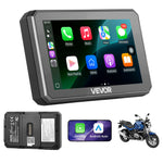 VEVOR 5 Inch Wireless Motorcycle Carplay with Apple Carplay & Android Auto, HD Touchscreen GPS Navigation System with Dual Bluetooth, Siri/Google Voice Assistant, IP67, Compatible with BMW Motorcycles
