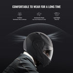 VEVOR Motorcycle Helmet, Unmasked, Smart Street ABS & High Density Helmet with Bluetooth Slot & Interchangeable Lens, DOT Approved Comfortable Motocross Helmet, Fit for Youth & Adults