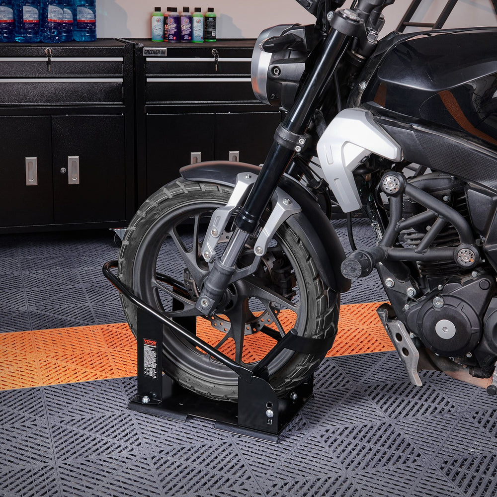VEVOR Motorcycle Removable Wheel Tire Chock Nest Cradle Adjustable Universal