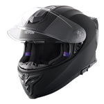 VEVOR Motorcycle Helmet, Full Face, Smart Street ABS & High Density Helmet with Bluetooth Slot & Interchangeable Lens, DOT Approved Comfortable Motocross Helmet, Fit for Youth & Adults