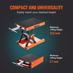 VEVOR Motorcycle Scissor Jack Lift 499.5 kg Wide Deck Hoist Stand for ATVs Bike