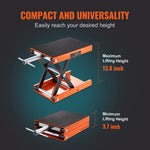 VEVOR Motorcycle Scissor Jack Lift 499.5 kg Wide Deck Hoist Stand for ATVs Bike