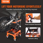 VEVOR Hydraulic Motorcycle Lift Table 158.8 kg Dirt Bike Scissor Jack Stand