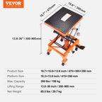 VEVOR Hydraulic Motorcycle Lift Table 158.8 kg Dirt Bike Scissor Jack Stand