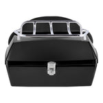 VEVOR Motorcycle Top Case, Universal Durable PP Material Motorbike Tail Box with Reflective Panel, 48L Waterproof Detachable Motorcycle Top Box with Multi-Hole Base, Fit for 99% of Motorcycle Frames