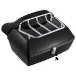 VEVOR Motorcycle Top Case, Universal Durable PP Material Motorbike Tail Box with Reflective Panel, 48L Waterproof Detachable Motorcycle Top Box with Multi-Hole Base, Fit for 99% of Motorcycle Frames
