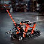 VEVOR Motorcycle Lift, 1500lbs Weight Capacity, Hydraulic & Pneumatic Motorcycle Jack, 4.1-15 in Height Range, Heavy Duty Bike Repair Stand with Removable Ramp with 2 Casters for ATVs, Dirt Bike