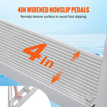 VEVOR Aluminum Dock Ladder Boat Dock Ladder 43-51in/109.2-129.5 cm Height Adjustable 6 Steps
