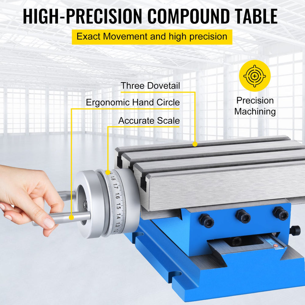 VEVOR Milling Machine Worktable Cross Slide Table 10.2 x 18.5 cm Compound For Bench Drill Vise