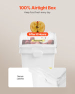 VEVOR Ingredient Bin, 20.8 L Capacity Ingredient Storage Bin, PP Material Flour Bins On Wheels, White Shelf Ingredient Bin with Scoop and Sliding Lid, Commercial Storage Bins, 3 Pcs/Set