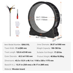 VEVOR Wooden Cat Exercise Wheel, 43.3" Large Cat Treadmill Wheel for Indoor Cats, Cat Running Wheel with Detachable Carpet & Cat Teaser for Running/Walking/Training, Suitable for Most Cats