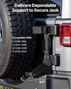 VEVOR High Lift Jack Mount Bracket, Farm Jack Holder Mounting Bracket Kit, Mount Carrier for Off Road Heavy-Duty Jacks, Compatible With YJ (1986-1996), TJ (1997-2006), JK (2006-2018), JL (2018-2024)