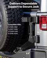 VEVOR High Lift Jack Mount Bracket, Farm Jack Holder Mounting Bracket Kit, Mount Carrier for Off Road Heavy-Duty Jacks, Compatible With YJ (1986-1996), TJ (1997-2006), JK (2006-2018), JL (2018-2024)