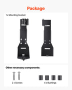 VEVOR High Lift Jack Mount Bracket, Farm Jack Holder Mounting Bracket Kit, Mount Carrier for Off Road Heavy-Duty Jacks, Compatible With YJ (1986-1996), TJ (1997-2006), JK (2006-2018), JL (2018-2024)