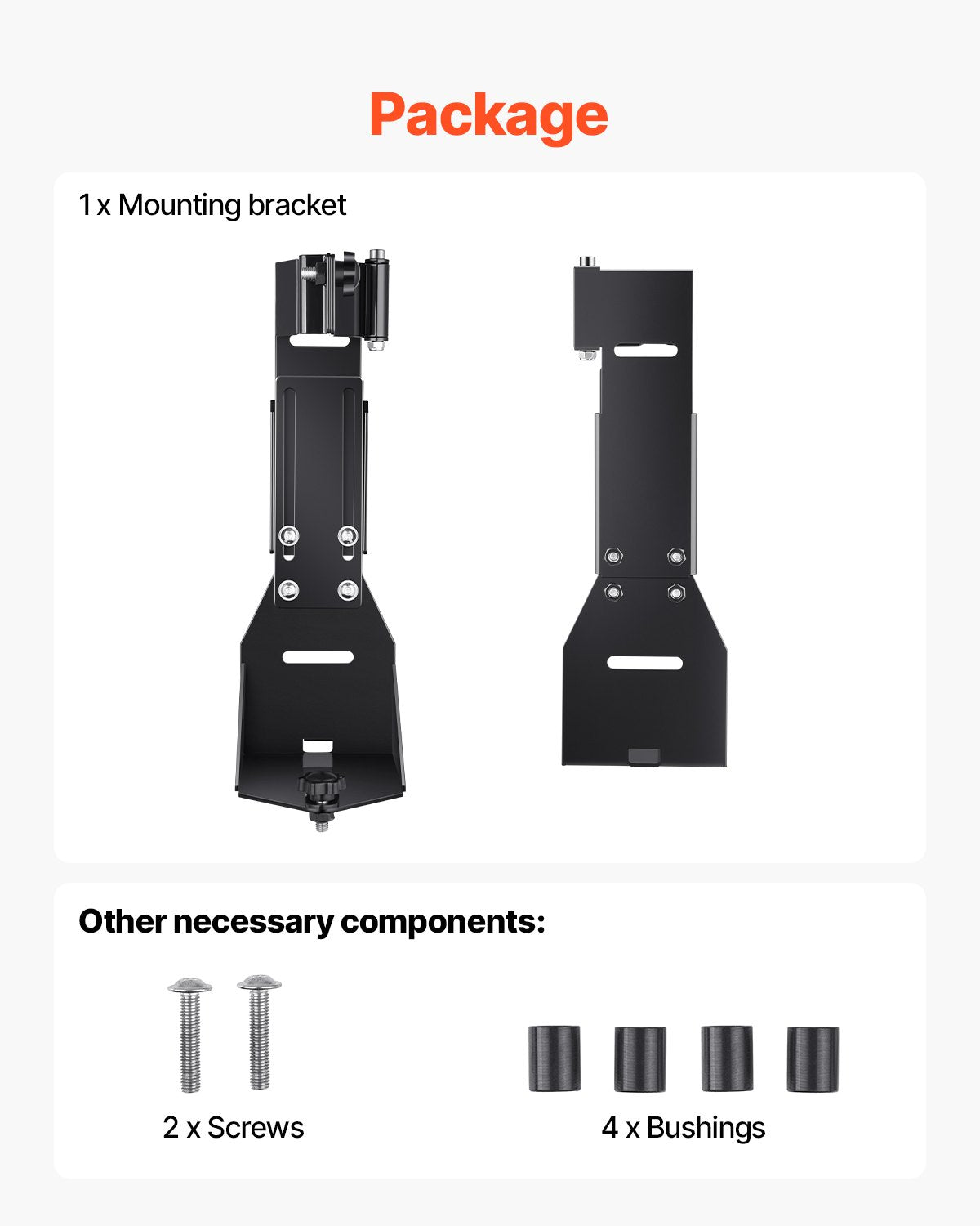 VEVOR High Lift Jack Mount Bracket, Farm Jack Holder Mounting Bracket Kit, Mount Carrier for Off Road Heavy-Duty Jacks, Compatible With YJ (1986-1996), TJ (1997-2006), JK (2006-2018), JL (2018-2024)