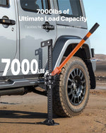 VEVOR Farm Jack, 845mm Utility High Lift Farm Jack, 3.18 Ton Capacity Ratcheting Off Road Utility Jacks, Heavy-Duty Lift Jacks with 130.1-711.2 mm Lifting Range for Tractor, Truck, SUV
