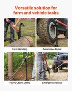 VEVOR Farm Jack, 845mm Utility High Lift Farm Jack, 3.18 Ton Capacity Ratcheting Off Road Utility Jacks, Heavy-Duty Lift Jacks with 130.1-711.2 mm Lifting Range for Tractor, Truck, SUV