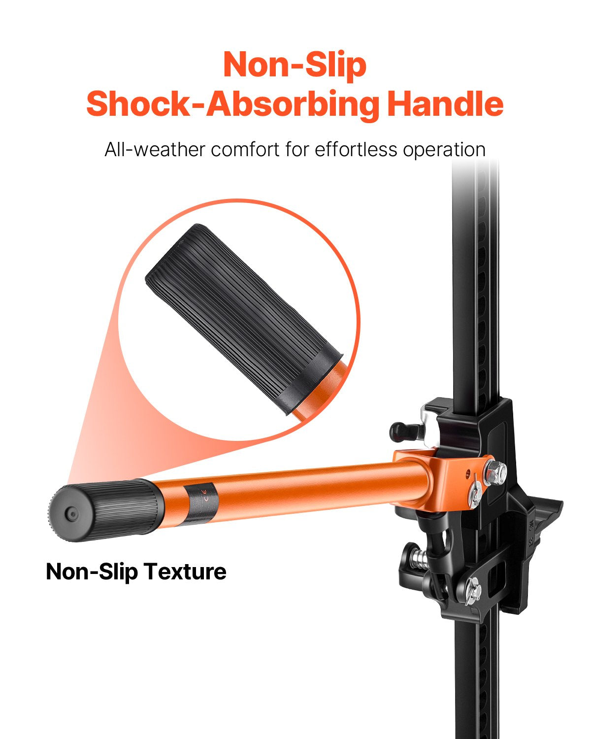 VEVOR Farm Jack, 91.5 cm Utility High Lift Farm Jack, 3.18 Ton Capacity Ratcheting Off Road Utility Jacks, Heavy-Duty Lift Jacks with 130.1-769.6 mm Lifting Range for Tractor, Truck, SUV