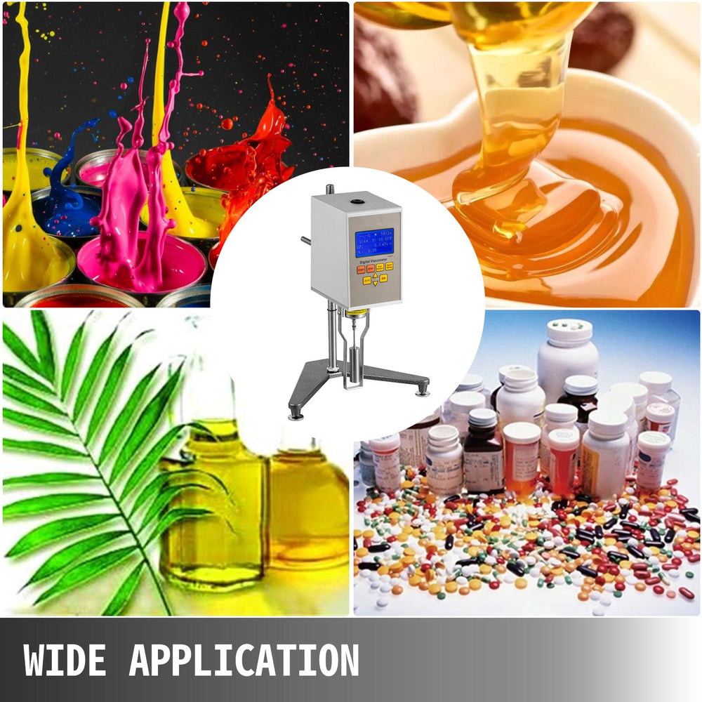 VEVOR NDJ-5S Digital Rotary Viscometer Viscosity 10-100000 mPa.s Viscosity Meter Tester Testing Machine Display Viscometer Digital LCD Display