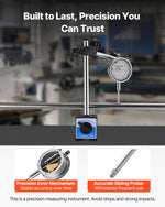 VEVOR Dial Test Indicator, 0.03 mm Accuracy, 0-25.4mm Measuring Range, Easy to Read Large Dial, Professional for Internal Diameter Measurement, Runout Detection, Flatness Inspection