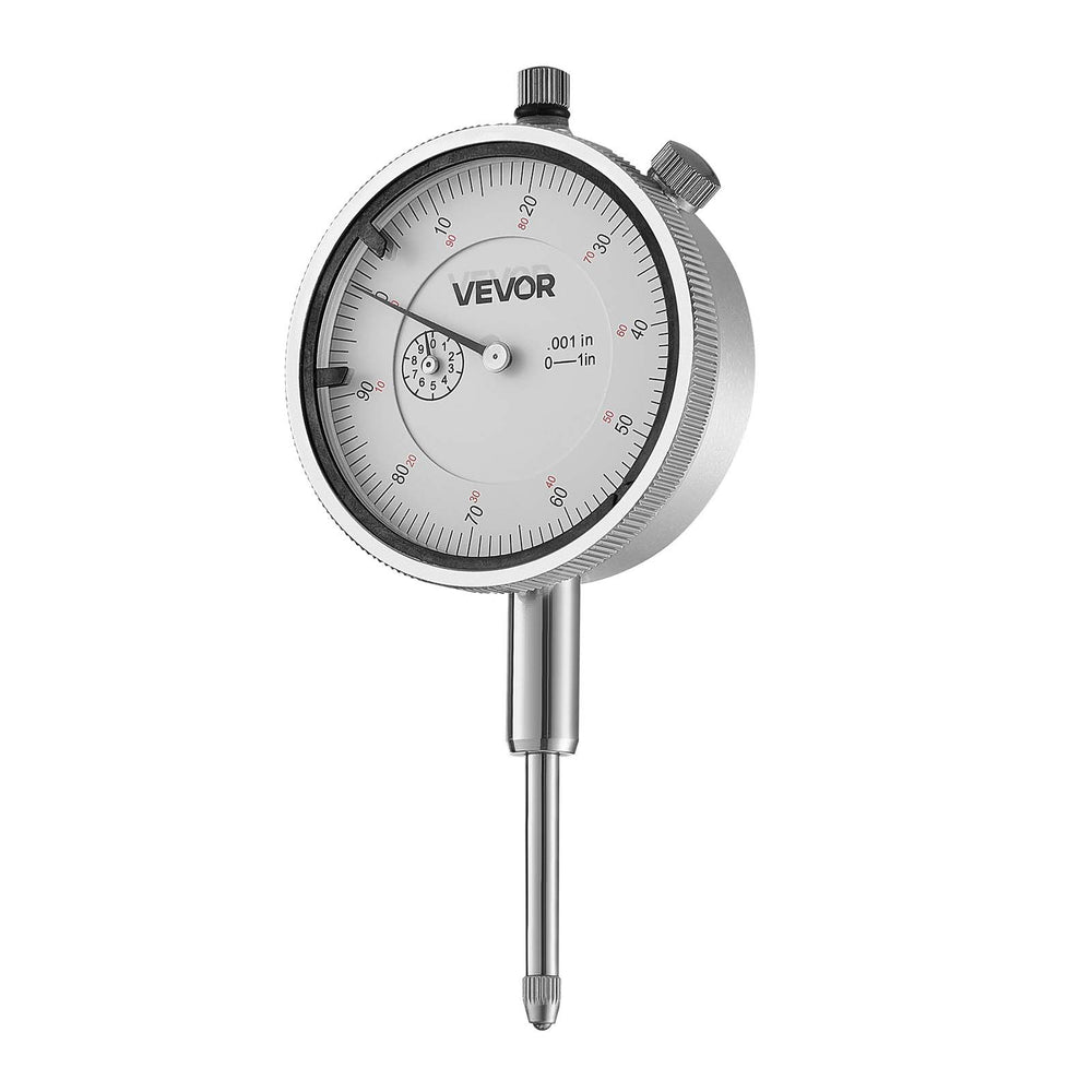VEVOR Dial Test Indicator, 0.03 mm Accuracy, 0-25.4mm Measuring Range, Easy to Read Large Dial, Professional for Internal Diameter Measurement, Runout Detection, Flatness Inspection