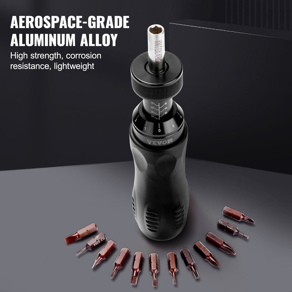 VEVOR Adjustable Torque Screwdriver 1/4" Range 1.1-7.9 N·m w/ 0.1 N·m Increment