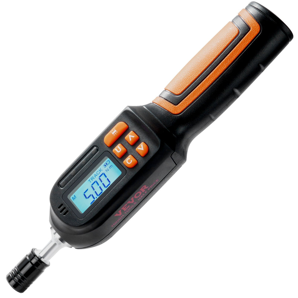 VEVOR Digital Torque Screwdriver, 0.64 cm Drive Screwdriver Torque Wrench, Electrician Torque Screwdriver with LCD, 0.30-7.98 N·m Torque Range, 0.01 N·m Increment Torque Screwdriver with Bits & Case
