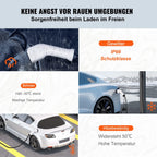 VEVOR Type 2 to Type 2 EV Charging Cable, 32Amp, 22kW 5 Meters Three Phase Electric Vehicle Car Charging Cable, IP66 Waterproof w Carry Bag, for IEC62196 EV & Plug-in Hybrid Electric Vehicle, CE&TUV
